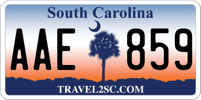 SC license plate AAE859