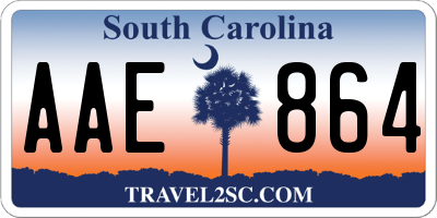 SC license plate AAE864