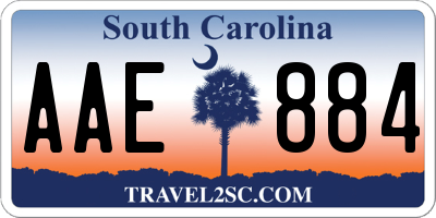 SC license plate AAE884