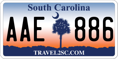 SC license plate AAE886