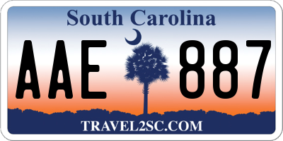 SC license plate AAE887