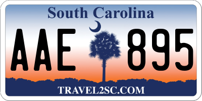 SC license plate AAE895