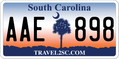 SC license plate AAE898