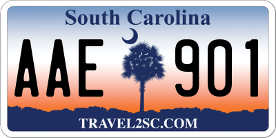 SC license plate AAE901
