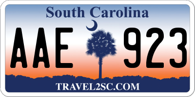 SC license plate AAE923