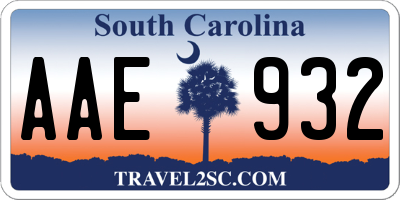 SC license plate AAE932