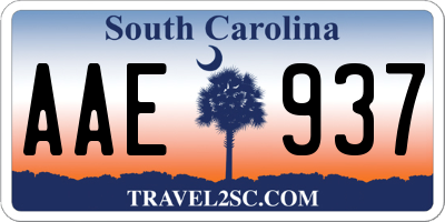 SC license plate AAE937