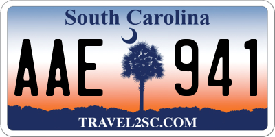 SC license plate AAE941