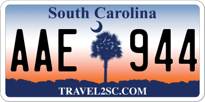 SC license plate AAE944