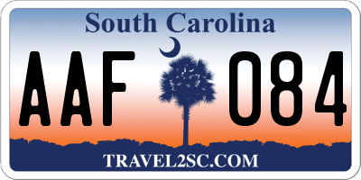 SC license plate AAF084