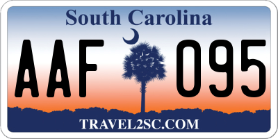 SC license plate AAF095