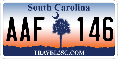 SC license plate AAF146