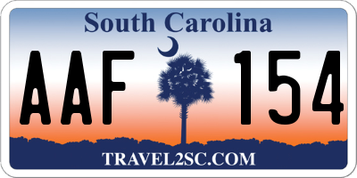 SC license plate AAF154