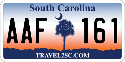 SC license plate AAF161