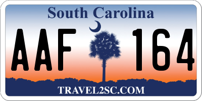 SC license plate AAF164