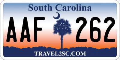 SC license plate AAF262