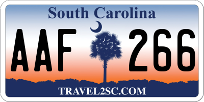 SC license plate AAF266