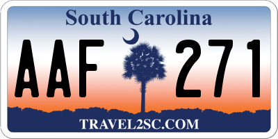 SC license plate AAF271