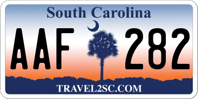 SC license plate AAF282