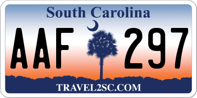 SC license plate AAF297