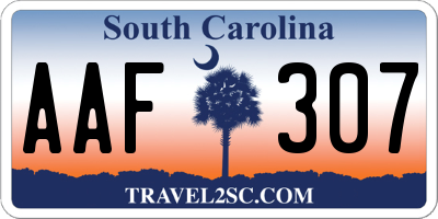 SC license plate AAF307