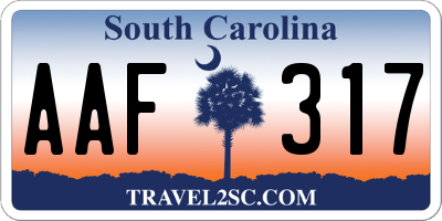 SC license plate AAF317