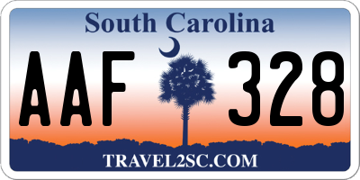 SC license plate AAF328