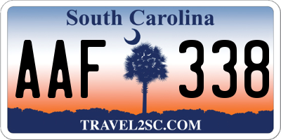 SC license plate AAF338