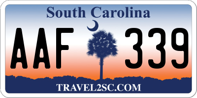 SC license plate AAF339