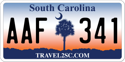 SC license plate AAF341