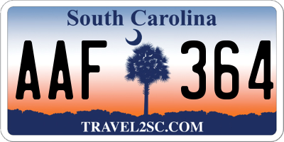 SC license plate AAF364