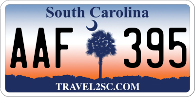 SC license plate AAF395