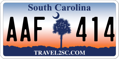 SC license plate AAF414