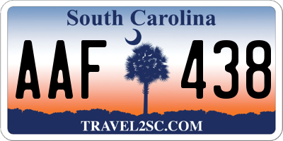 SC license plate AAF438