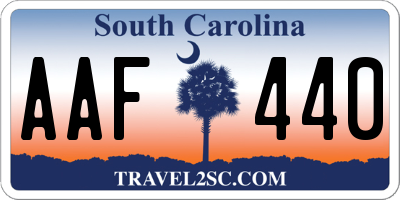 SC license plate AAF440