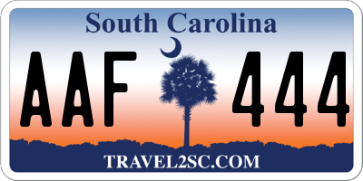 SC license plate AAF444