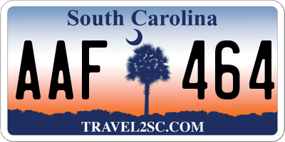 SC license plate AAF464