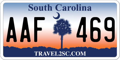 SC license plate AAF469