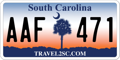 SC license plate AAF471