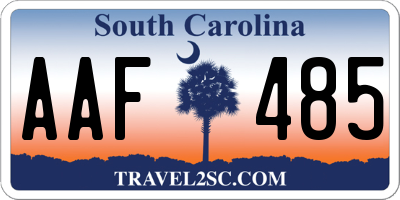 SC license plate AAF485