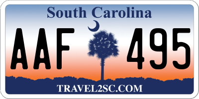 SC license plate AAF495