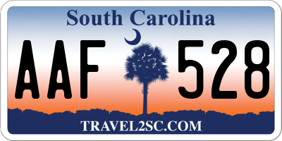 SC license plate AAF528