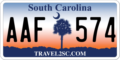 SC license plate AAF574