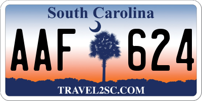 SC license plate AAF624