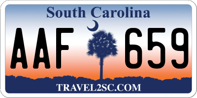 SC license plate AAF659