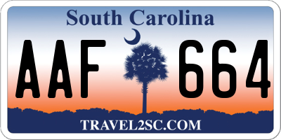 SC license plate AAF664