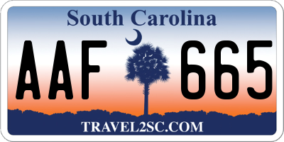 SC license plate AAF665