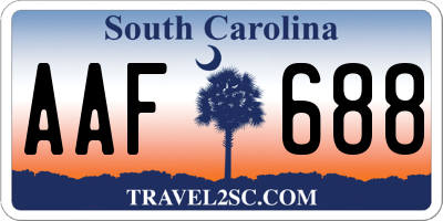 SC license plate AAF688
