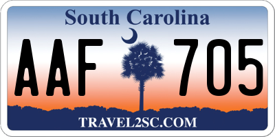 SC license plate AAF705