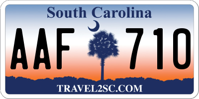 SC license plate AAF710
